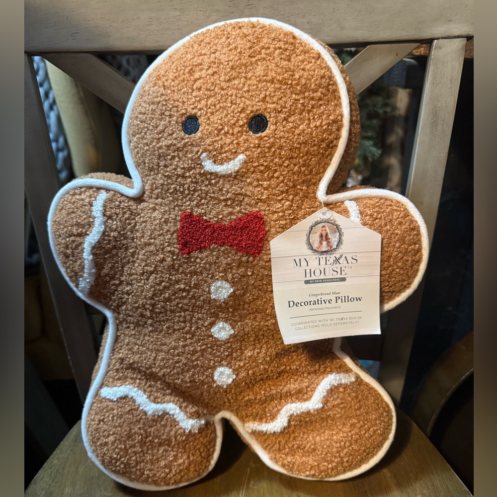Gingerbread Man Decorative Pillow My Texas House